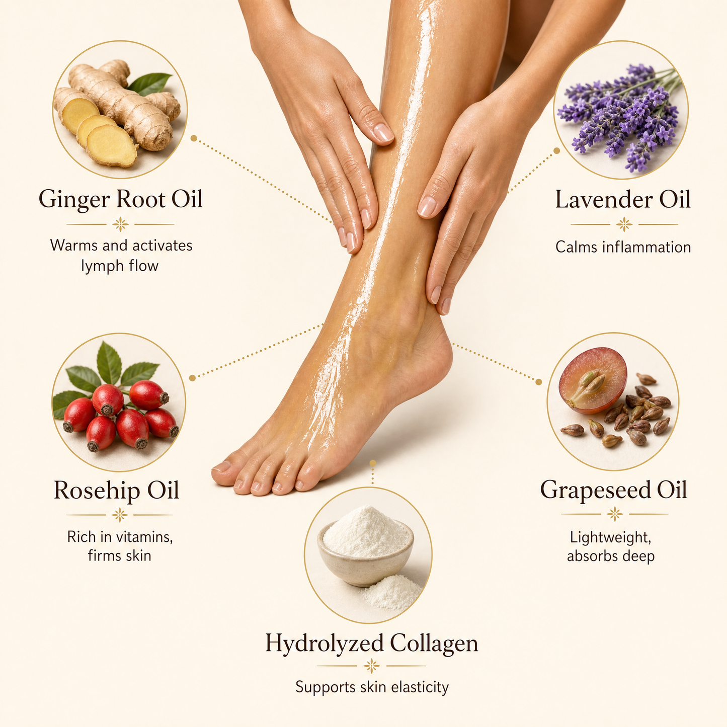 LymphLift Ginger Lymphatic Drainage Oil (8 fl oz)